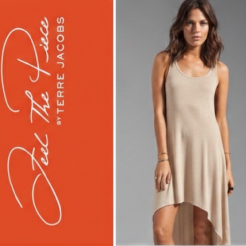 ❤️ NWT Feel the Piece Beige High Low Dress medium